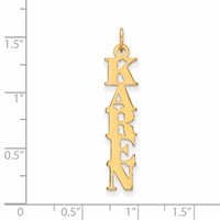 14K Yellow Gold Name Plate Charm view 2