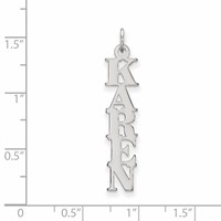 10K White Gold Name Plate Charm view 2