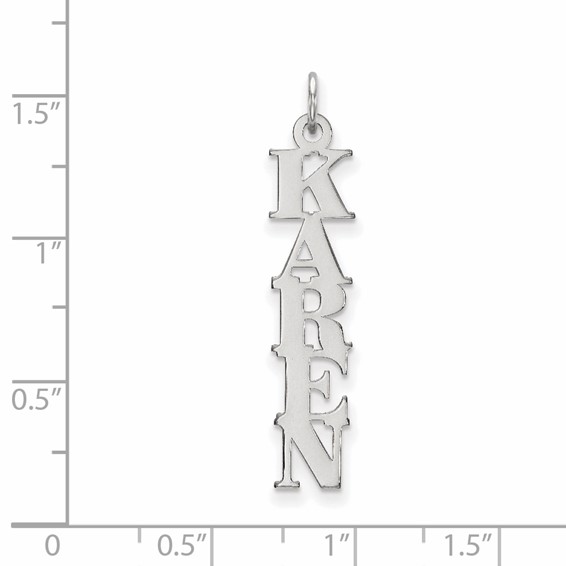 Personalized Cut-out Vertical Nameplate Charms