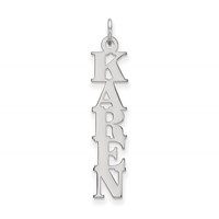 10K White Gold Name Plate Charm view 1