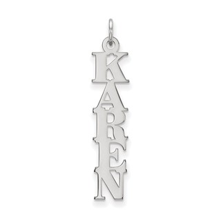 Personalized Cut-out Vertical Nameplate Charms