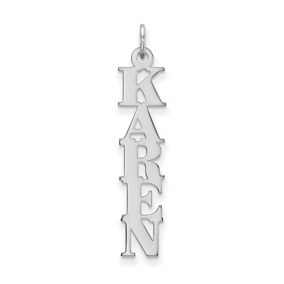Personalized Cut-out Vertical Nameplate Charms