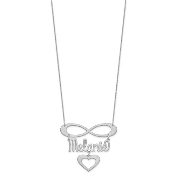 Infinity Heart and Name Necklace