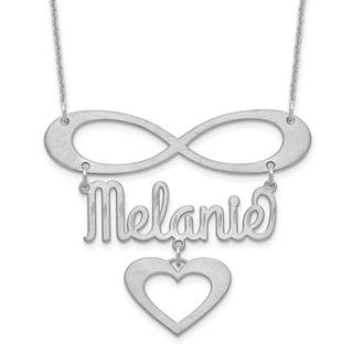 Infinity Heart and Name Necklace
