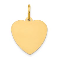 14K Yellow Gold Small Heart Disc Name Charm view 3