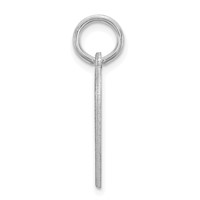 14K White Gold Small Heart Disc Name Charm view 3
