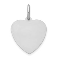 14K White Gold Small Heart Disc Name Charm view 4