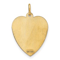 14K Yellow Gold Heart Disc Name Charm view 4