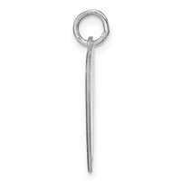 10K White Gold Heart Disc Name Charm view 2