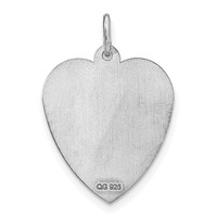 10K White Gold Heart Disc Name Charm view 4