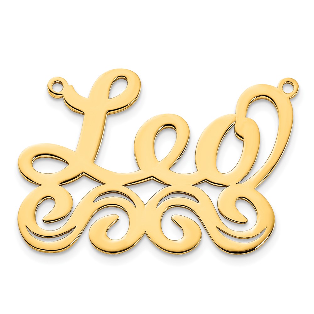 Sterling Silver/Gold-plated Polished Name Plate