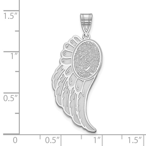Angel Wing Fingerprint Charm                                          