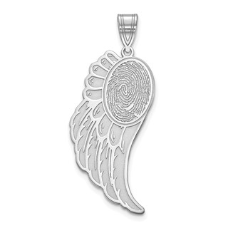 Angel Wing Fingerprint Charm                                          