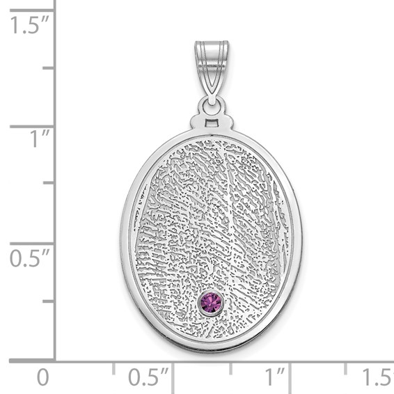 Fingerprint with Birthstone Pendants