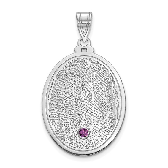 Fingerprint with Birthstone Pendants