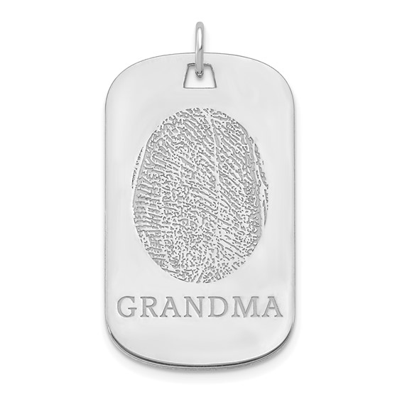 Fingerprint Dog Tag                                                   