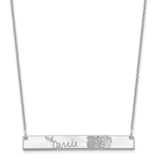 Signature and Fingerprint Necklace