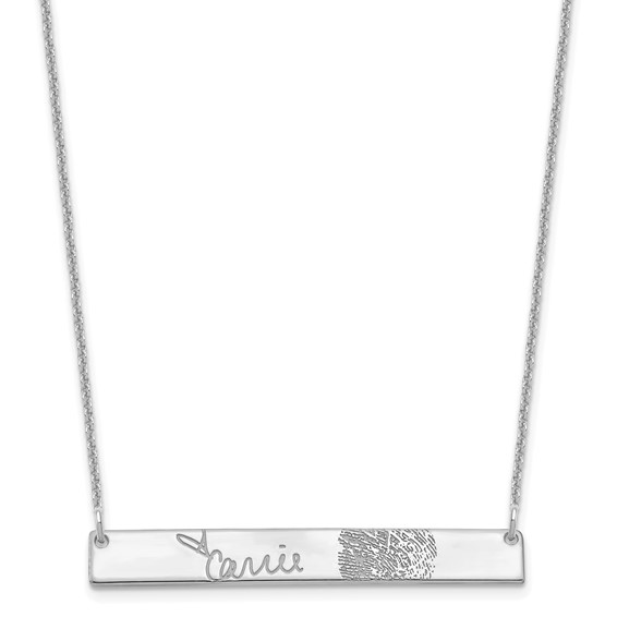 Signature and Fingerprint Necklace