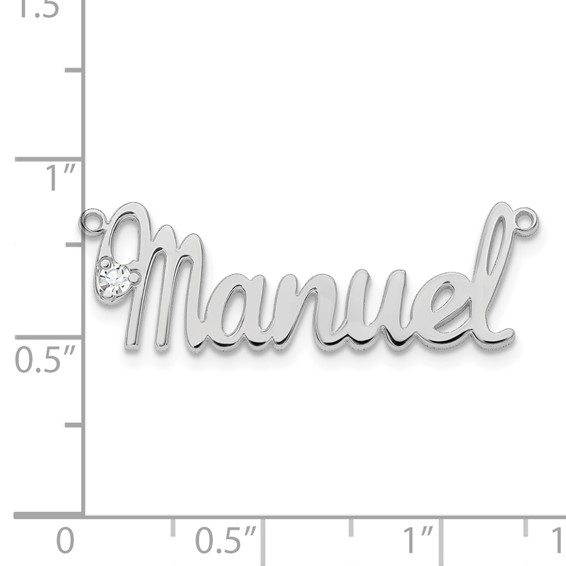 Birthstone Nameplate Necklace