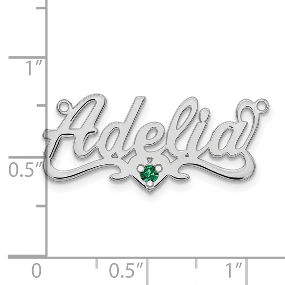 Birthstone Nameplate Necklace