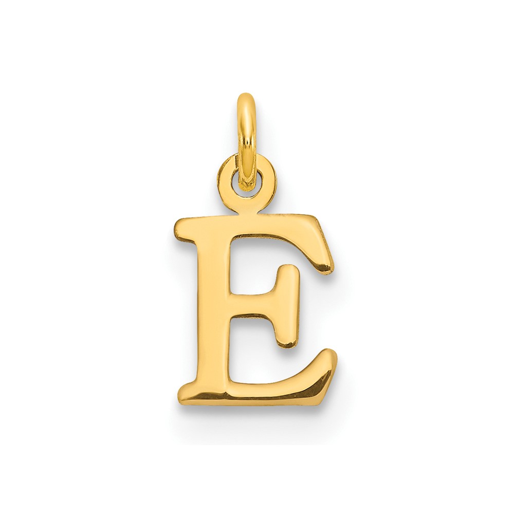 14ky Cutout Letter E Initial Pendant