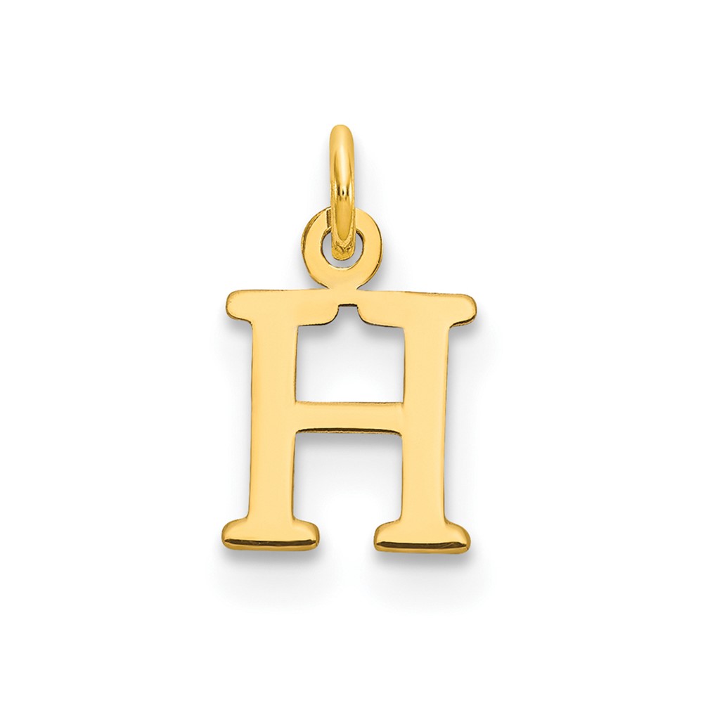 14ky Cutout Letter H Initial Pendant