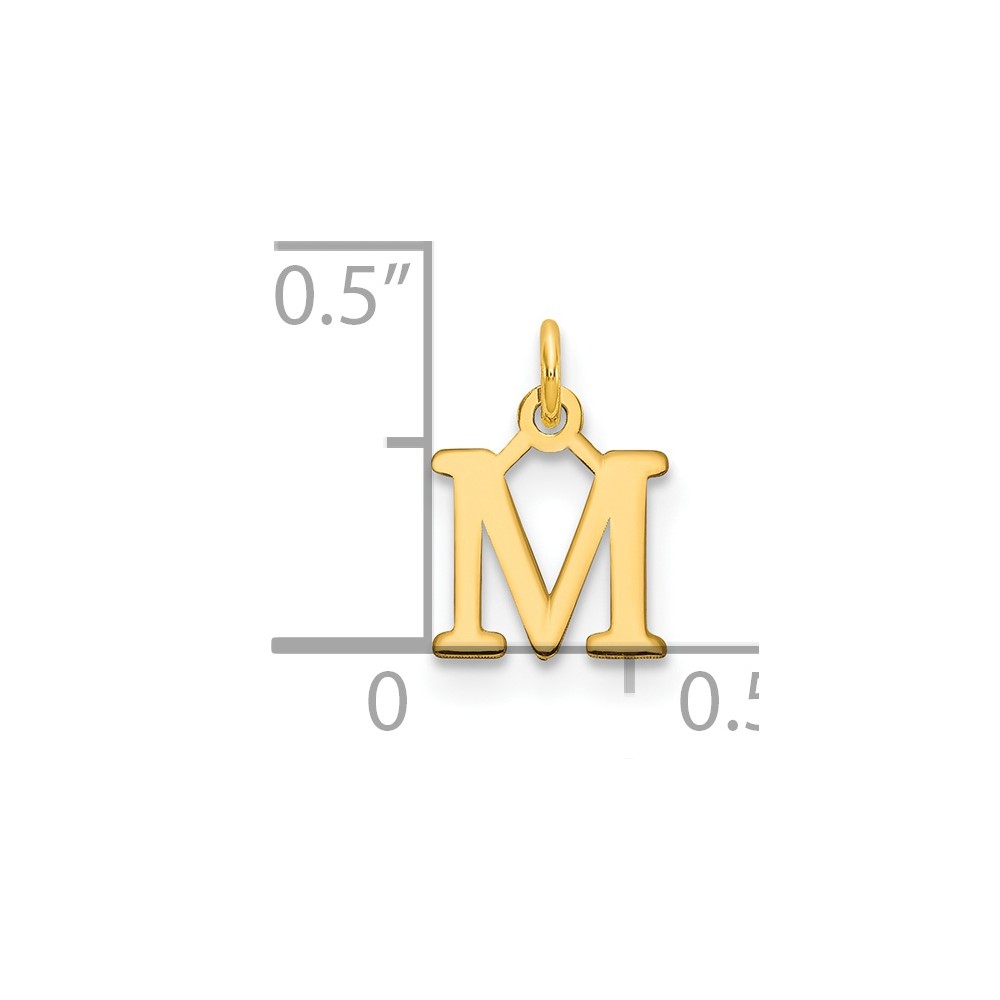14ky Cutout Letter M Initial Pendant (XNA1160Y/M)