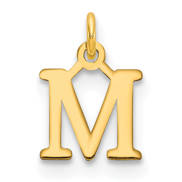 14ky Cutout Letter M Initial Pendant (XNA1160Y/M)
