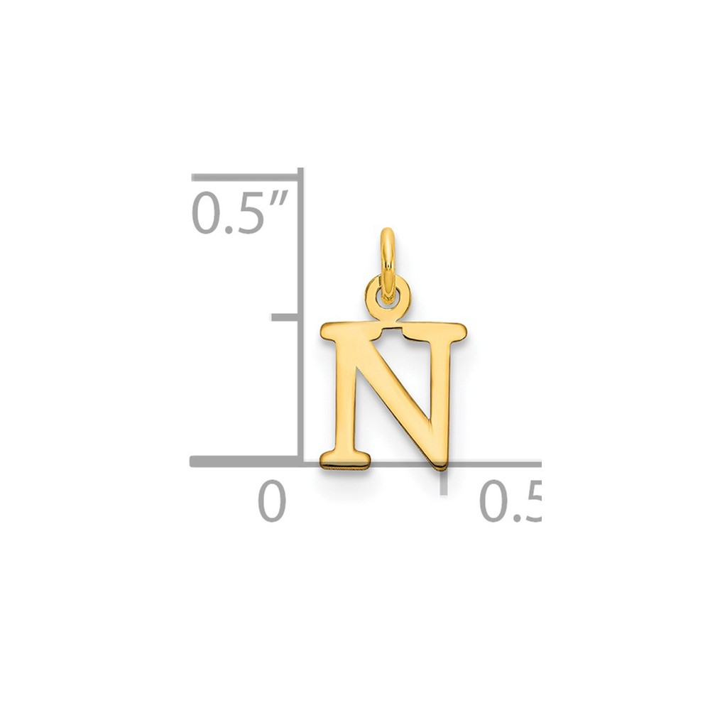 14ky Cutout Letter N Initial Pendant (XNA1160Y/N)