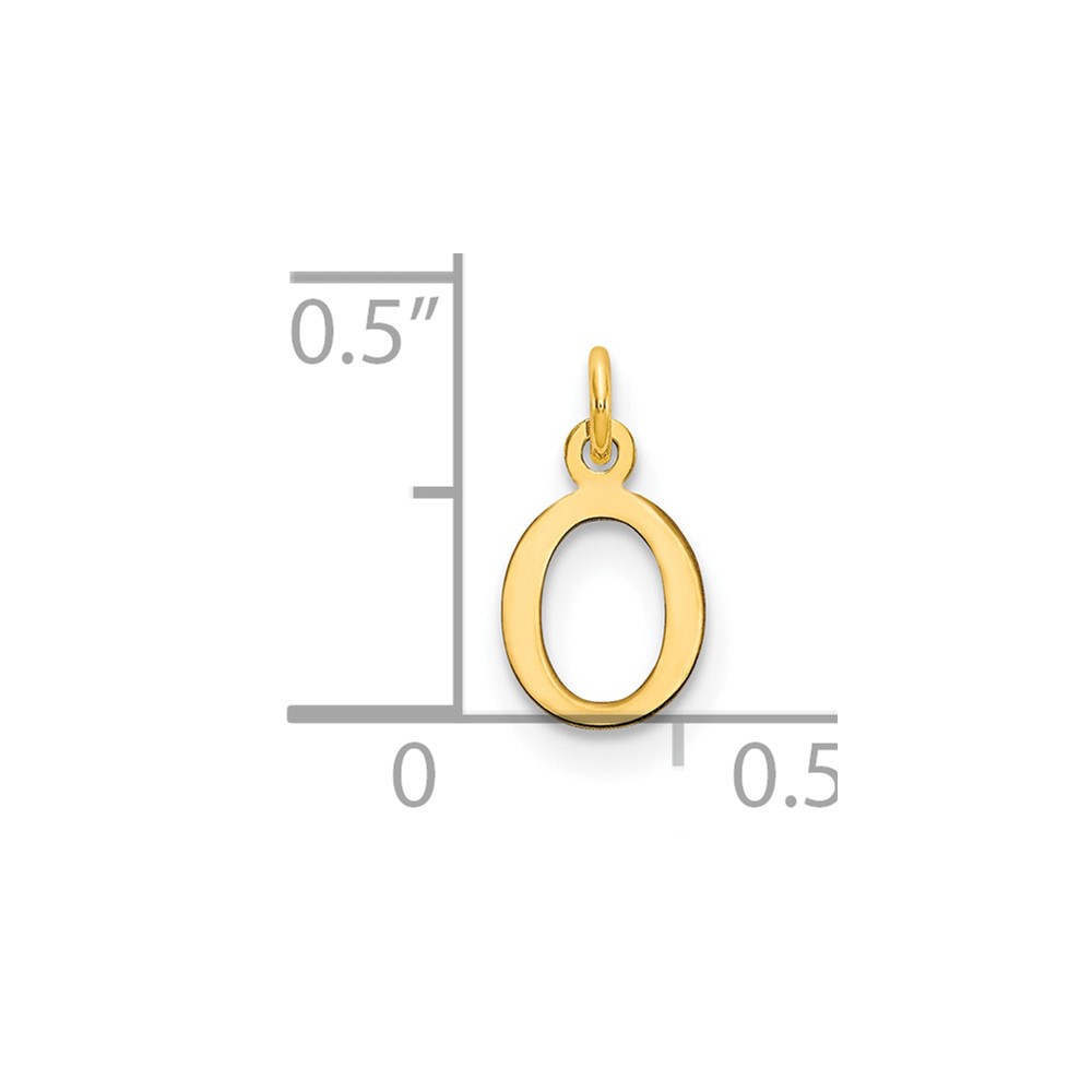 14ky Cutout Letter O Initial Pendant (XNA1160Y/O)