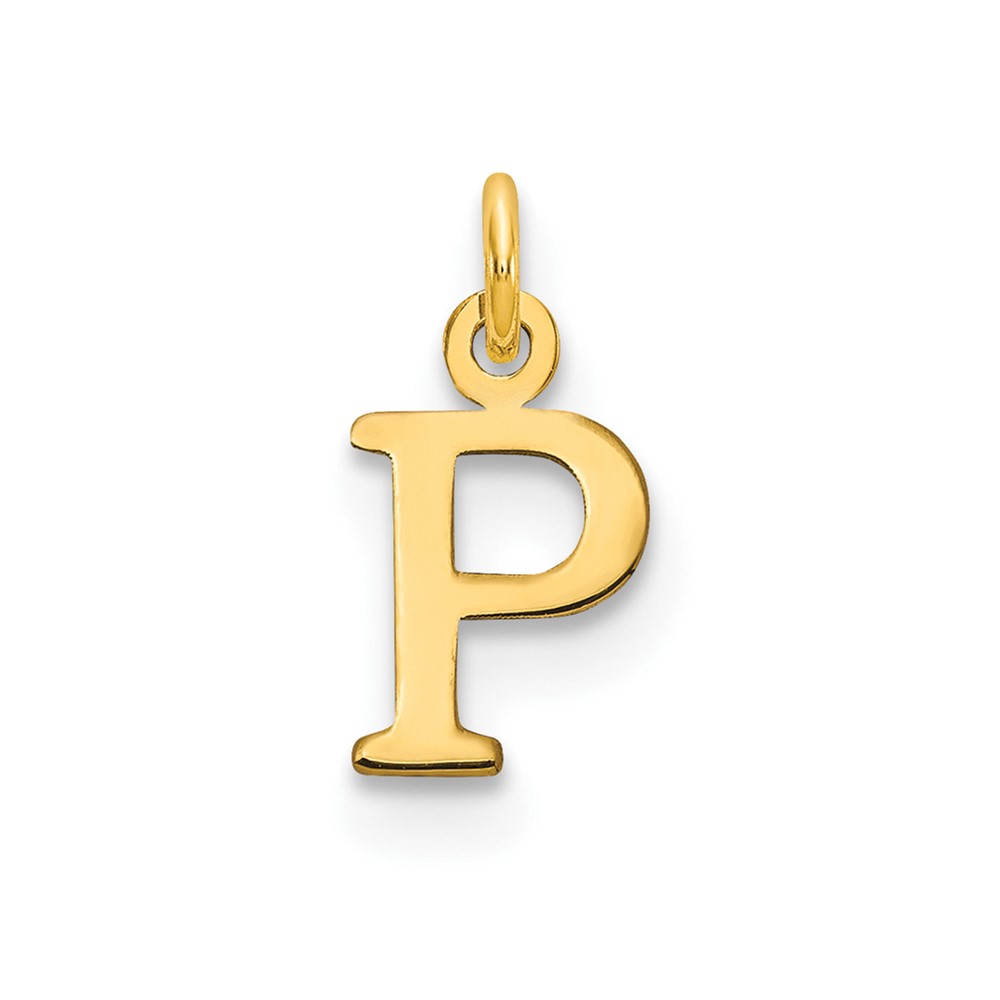 14ky Cutout Letter P Initial Pendant