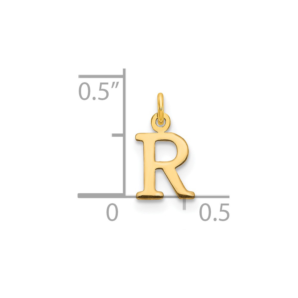14ky Cutout Letter R Initial Pendant (XNA1160Y/R)
