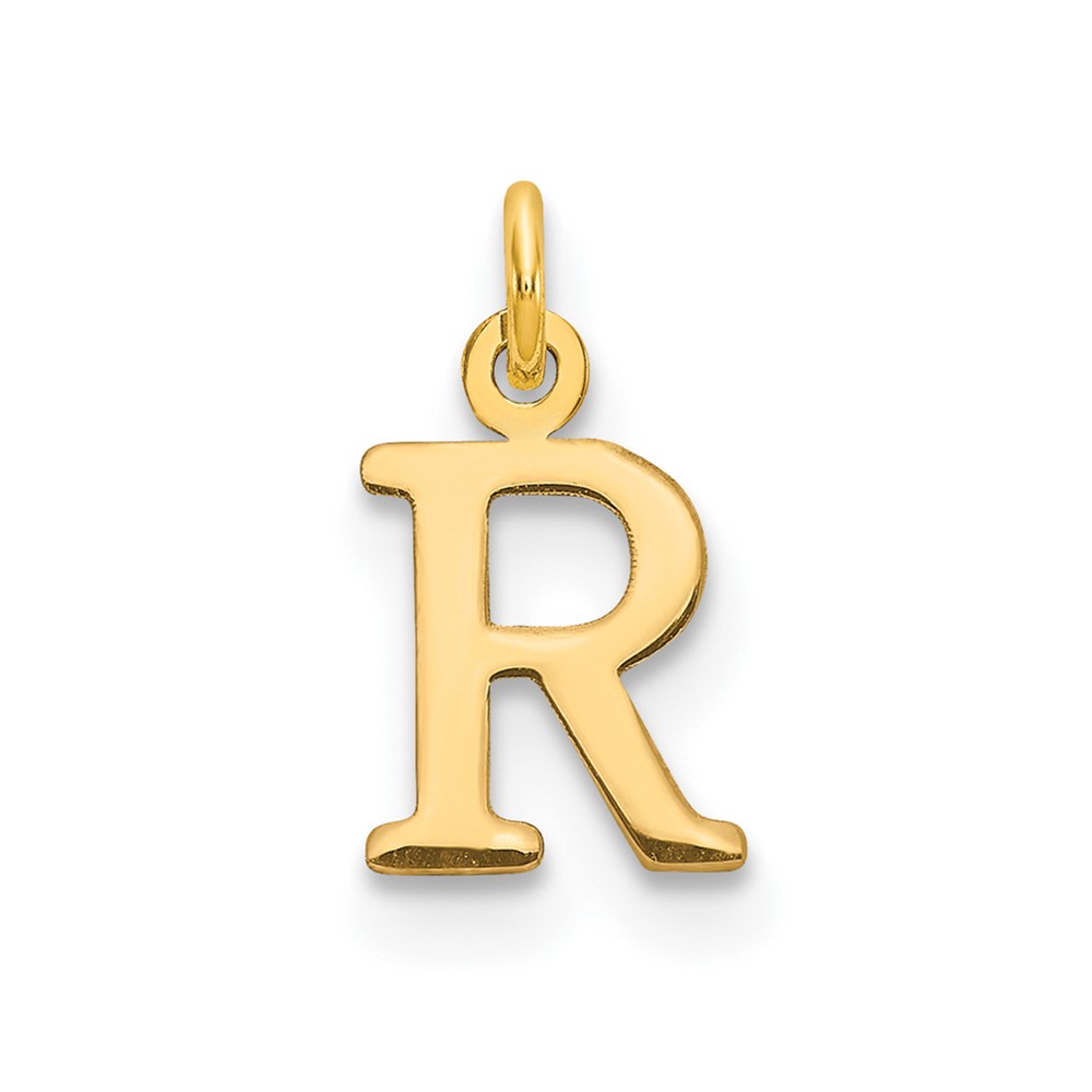 14ky Cutout Letter R Initial Pendant