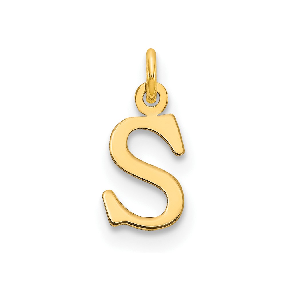 14ky Cutout Letter S Initial Pendant