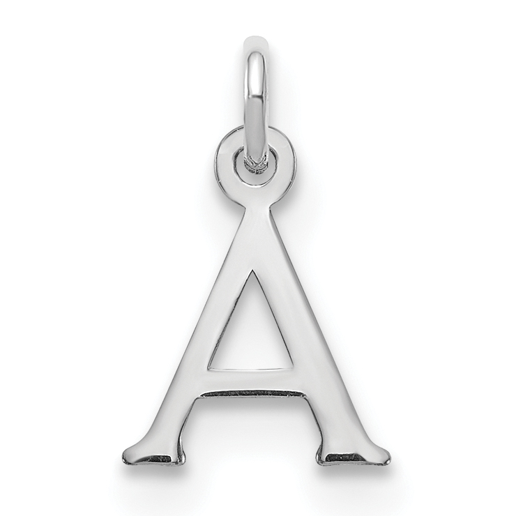 Sterling Silver Rhodium-plated Letter A Initial Charm (XNA1160SS/A)