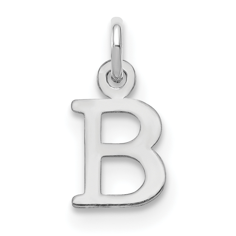 Sterling Silver Rhodium-plated Letter B Initial Charm (XNA1160SS/B)