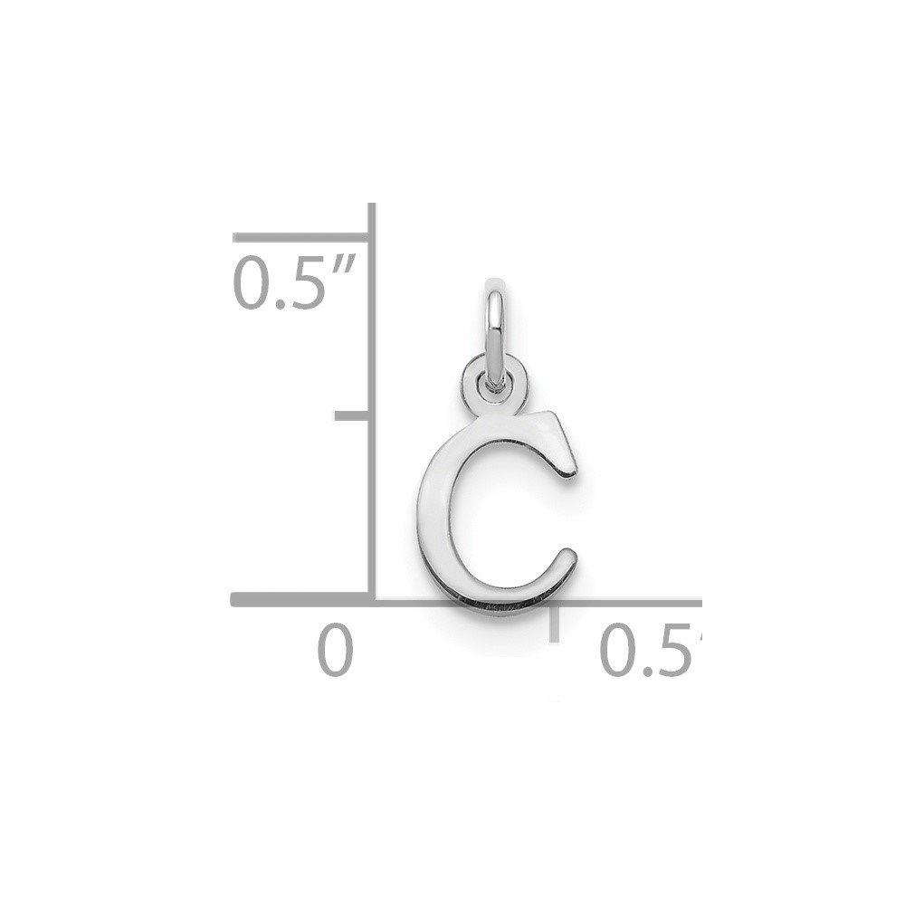 Sterling Silver Rhodium-plated Letter C Initial Charm (XNA1160SS/C)