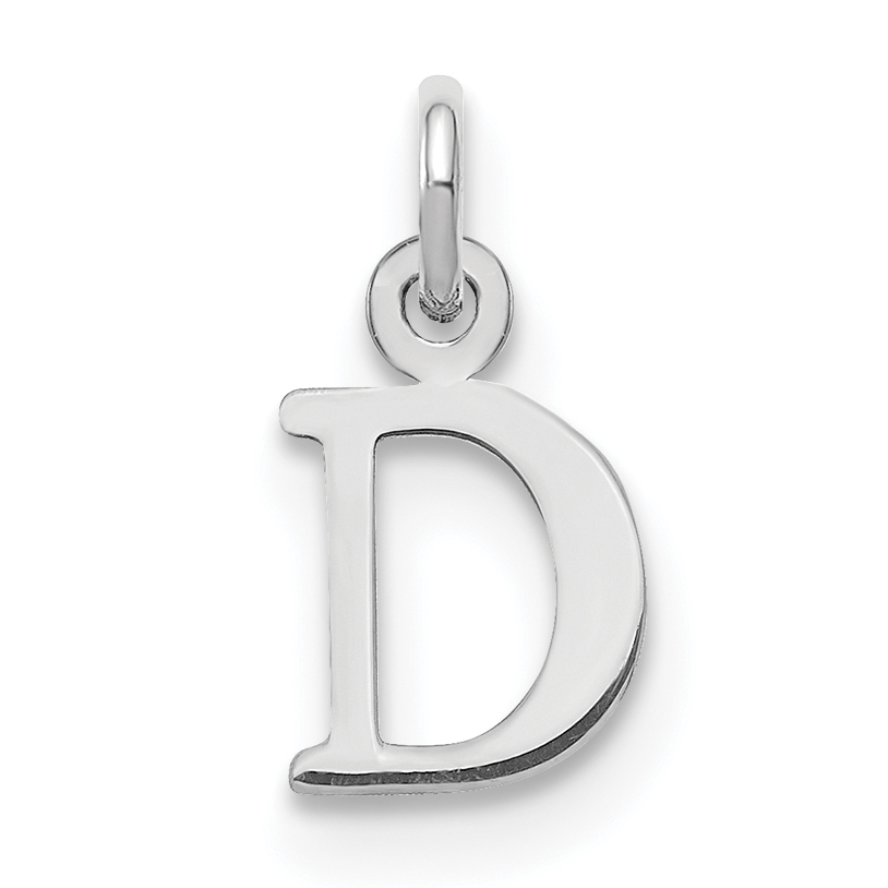 Sterling Silver Rhodium-plated Letter D Initial Charm (XNA1160SS/D)