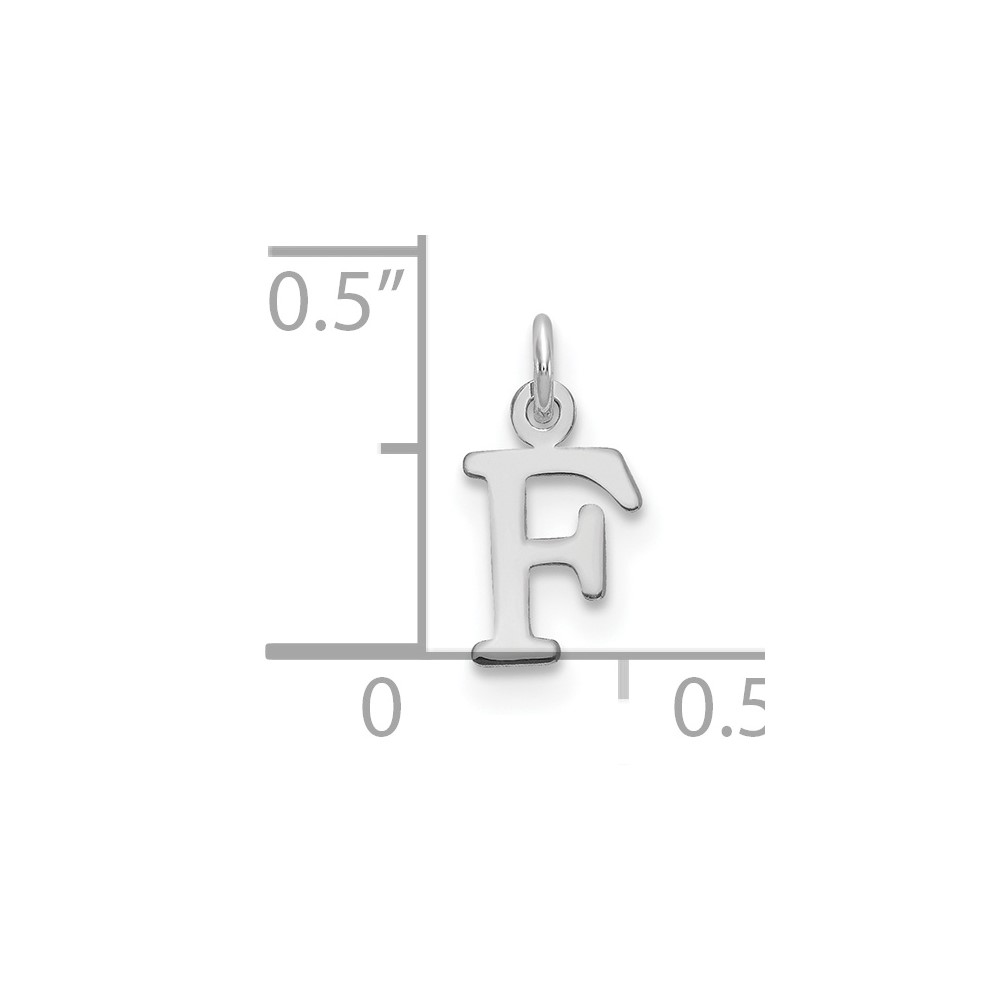Sterling Silver Rhodium-plated Letter F Initial Charm (XNA1160SS/F)