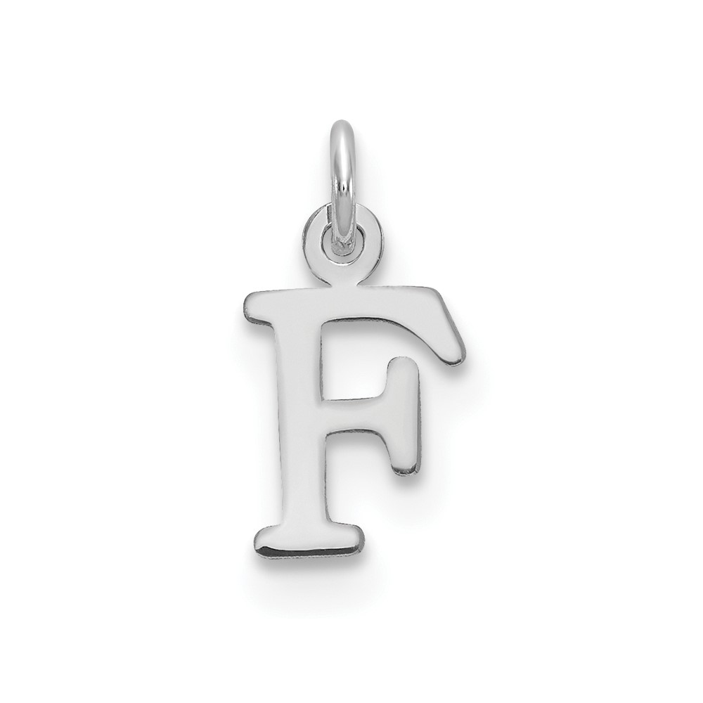 Sterling Silver Rhodium-plated Letter F Initial Charm (XNA1160SS/F)