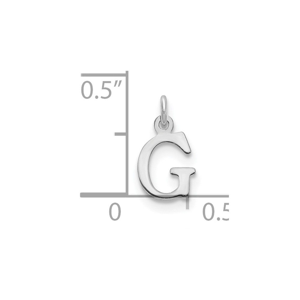 Sterling Silver Rhodium-plated Letter G Initial Charm (XNA1160SS/G)