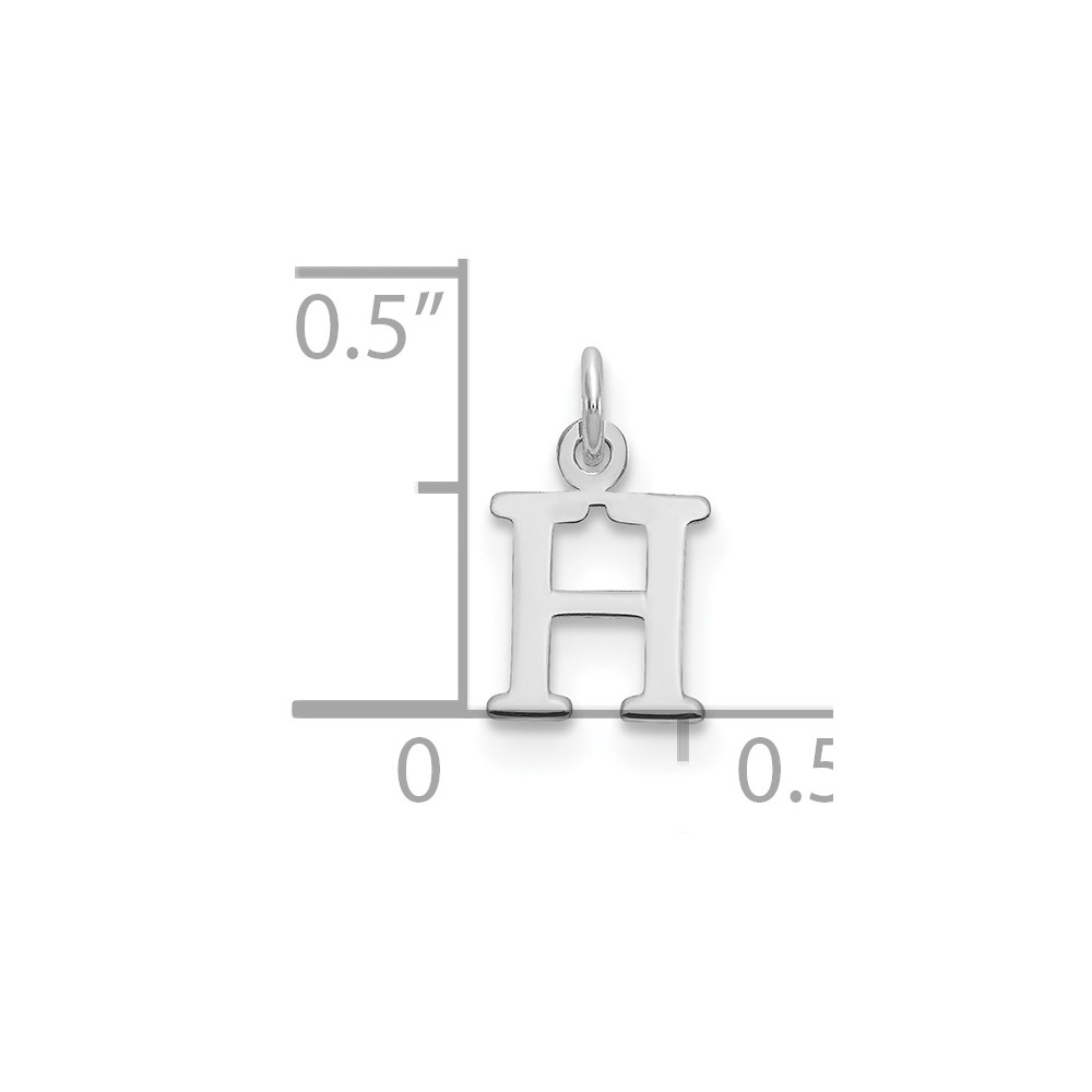 Sterling Silver Rhodium-plated Letter H Initial Charm (XNA1160SS/H)