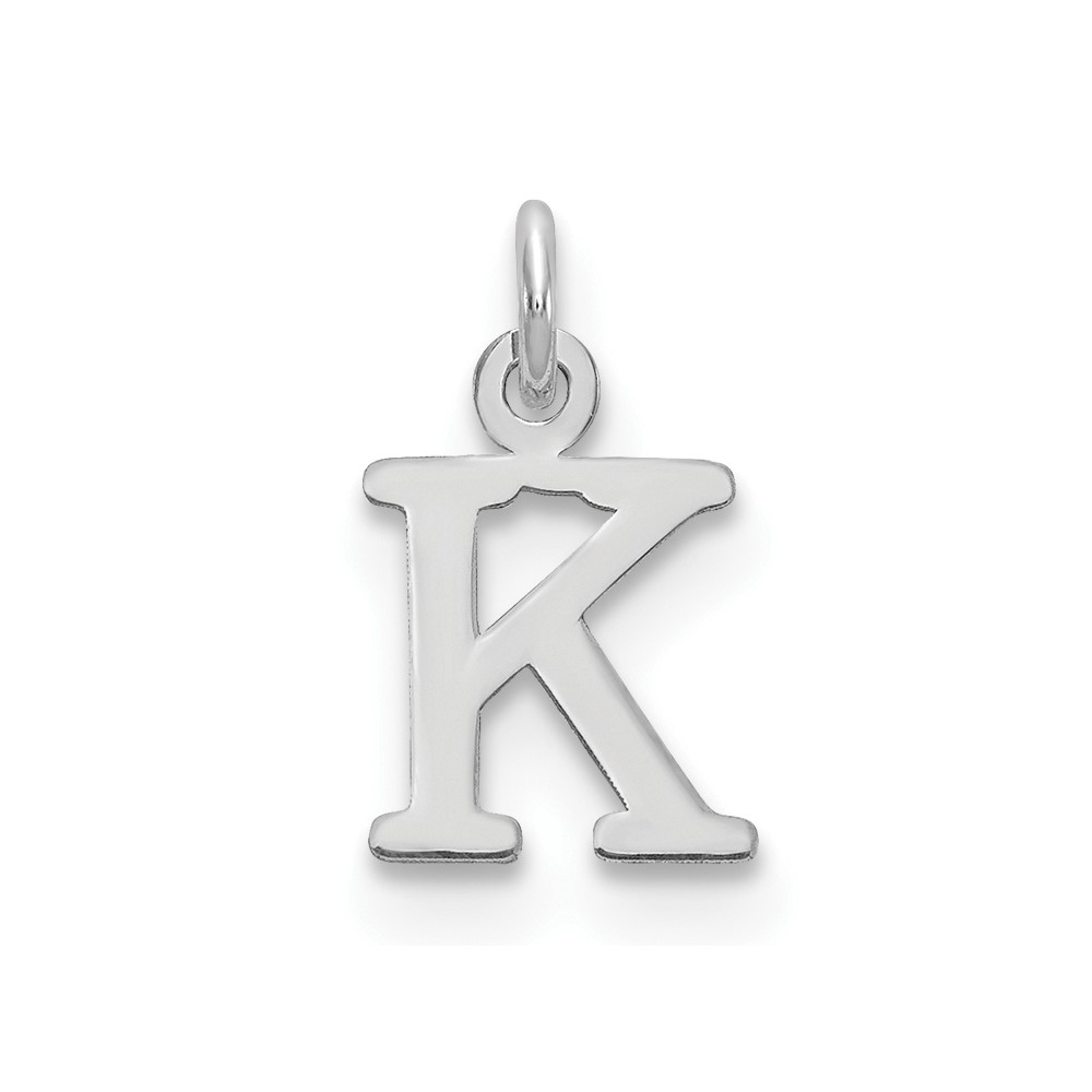 14kw Cutout Letter K Initial Pendant