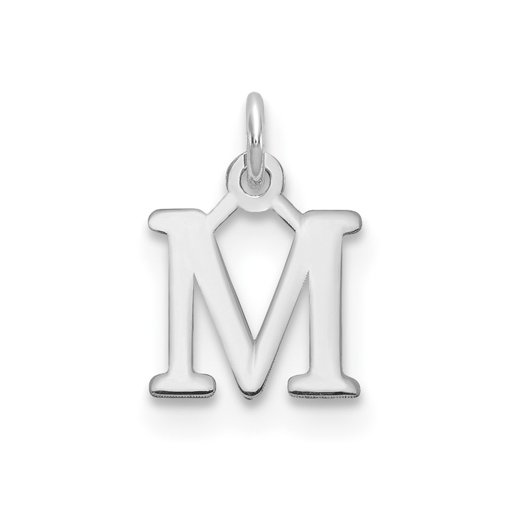 14kw Cutout Letter M Initial Pendant