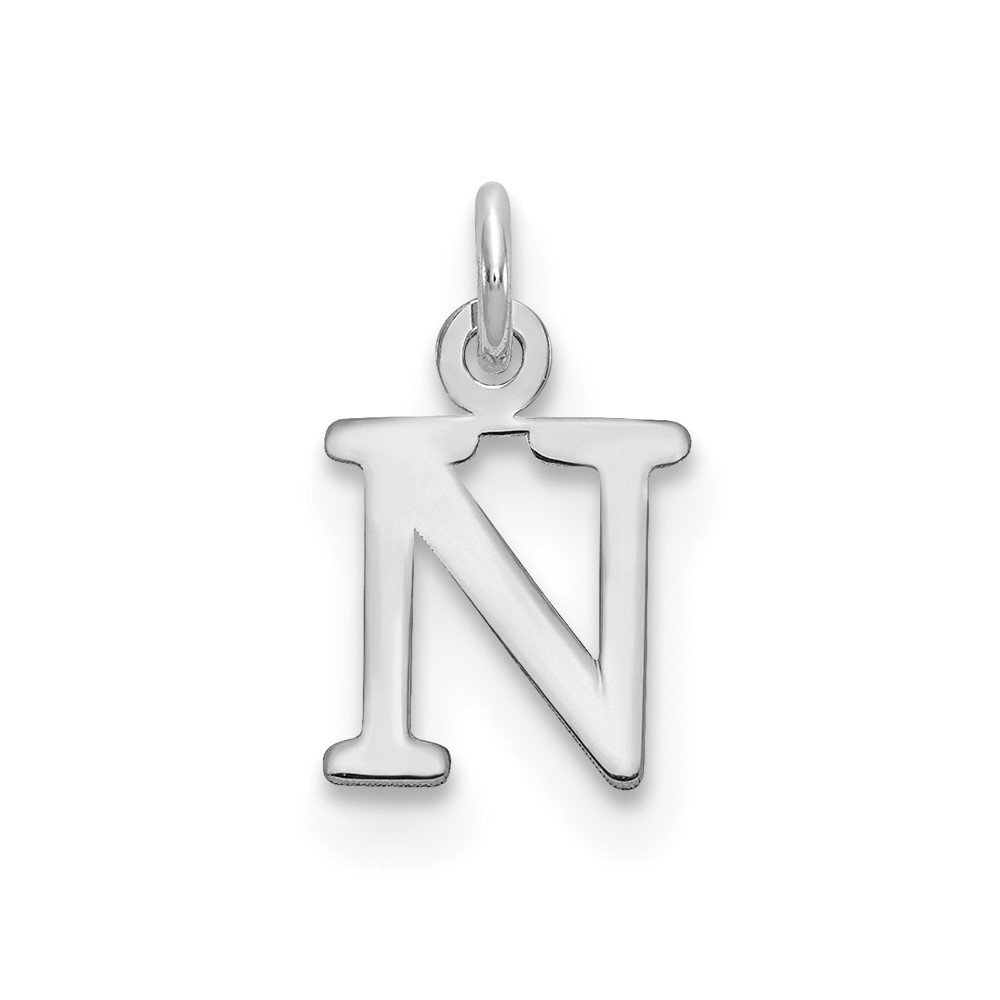 14kw Cutout Letter N Initial Pendant