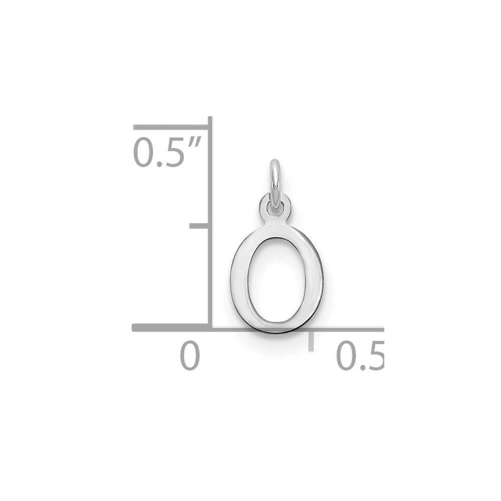 14kw Cutout Letter O Initial Pendant (XNA1160W/O)
