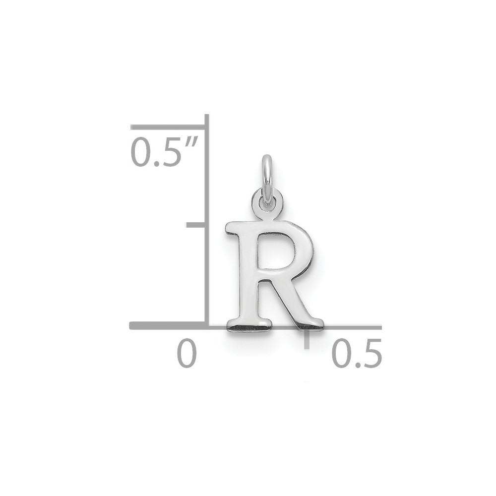 Sterling Silver Rhodium-plated Letter R Initial Charm (XNA1160SS/R)