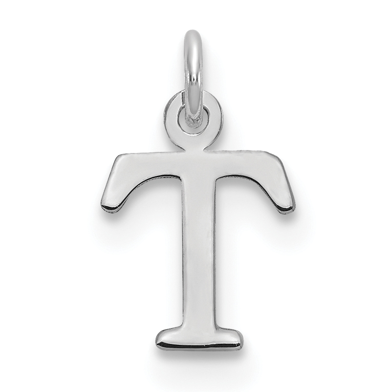 Sterling Silver Rhodium-plated Letter T Initial Charm (XNA1160SS/T)
