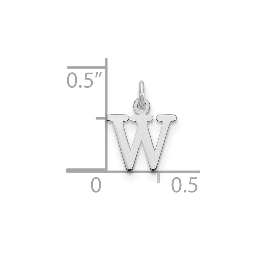 14kw Cutout Letter W Initial Pendant (XNA1160W/W)