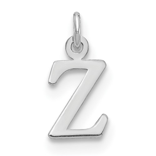Sterling Silver Rhodium-plated Letter Z Initial Charm